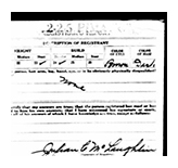Word War I Registration Card